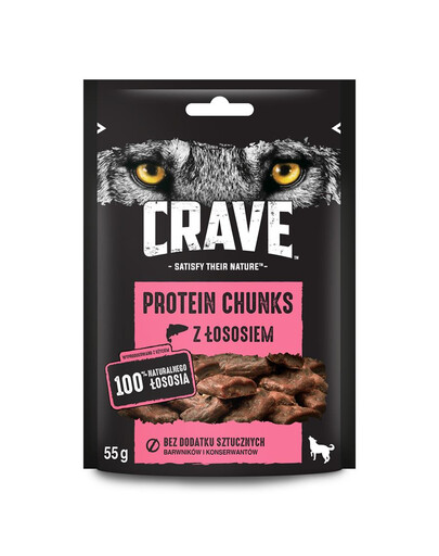 CRAVE Friandise pour chien sans céréales au saumon 55g