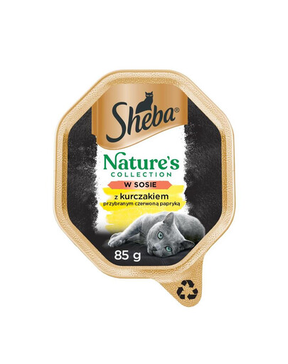 SHEBA Nature's Collection 85 g en sauce avec du poulet et des poivrons