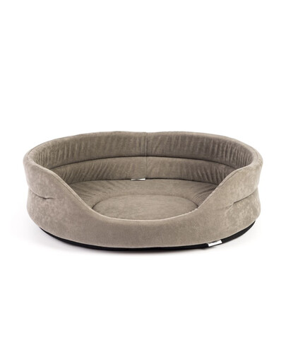 FERA Lit ovale pour chien 66x55x17 cm gris