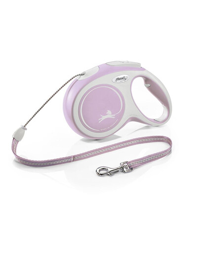 FLEXI Laisse automatique New Comfort 8 m Corde violet avec blanc