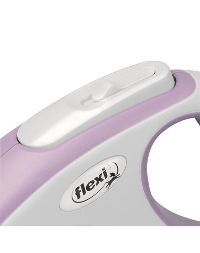 FLEXI Laisse automatique New Comfort 8 m Corde violet avec blanc