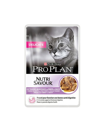 PURINA PRO PLAN Delicate Dinde 26 x 85 g pour les chats au système digestif sensible