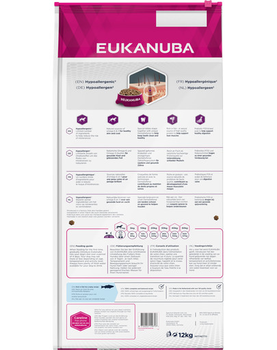 EUKANUBA Daily Care Adult Sensitive Skin All Breeds Hypoallergénique 12 kg