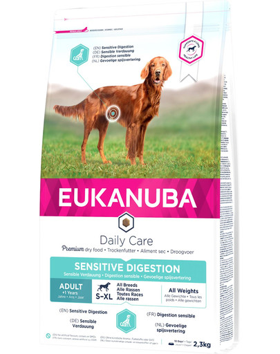 EUKANUBA Daily Care Chien Adulte Sensitive Digestion - pour chiens adultes ayant un appareil digestif sensible au Poulet - 2.3 kg