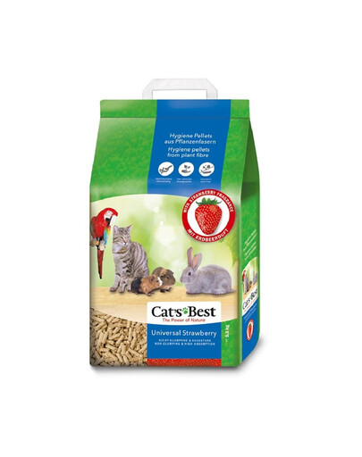 JRS Cat’s Best Universal - 10 L - litière composés de fibres végétales naturelles - parfum fraise