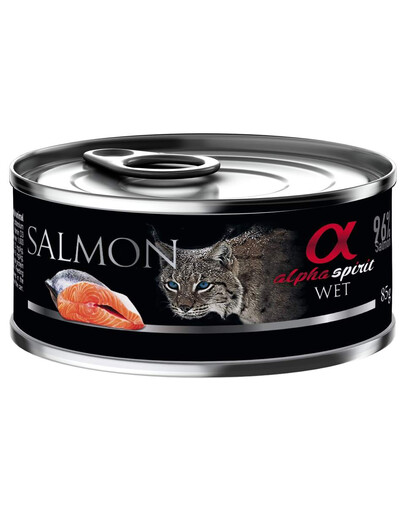 ALPHA SPIRIT Wet Salmon Nourriture humide avec saumon pour chats 85 g
