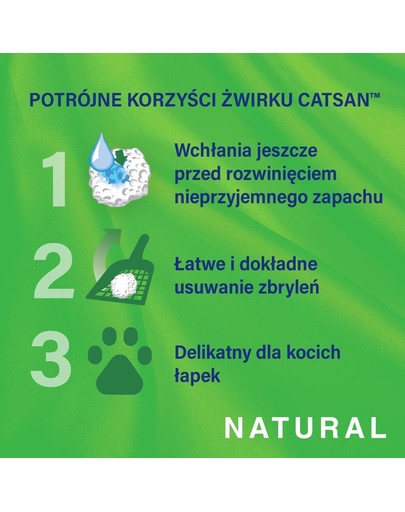 CATSAN Natural 8l litière agglomérante pour chats