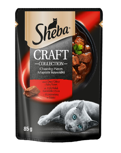 SHEBA Sheba Craft Collection Boulettes de viande avec sauce au boeuf Croquettes pour chats 12x85g