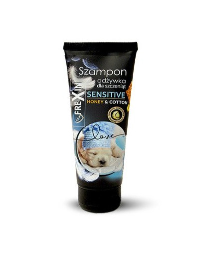 FREXIN Sensitive Shampooing et après-shampooing pour chiots miel et coton 220 g