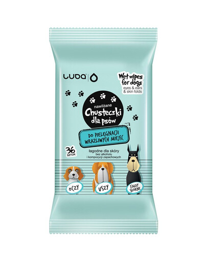 LUBA Lingettes pour chiens pour les zones sensibles