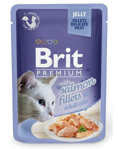BRIT Premium Fillets in Jelly with Salmon 24 x 85g