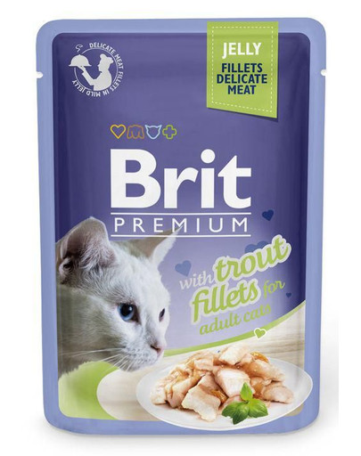BRIT Premium  Fillets in Jelly with Trout 24 x 85g