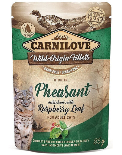 CARNILOVE Chat Faisan & Feuilles de framboise 24 x 85g
