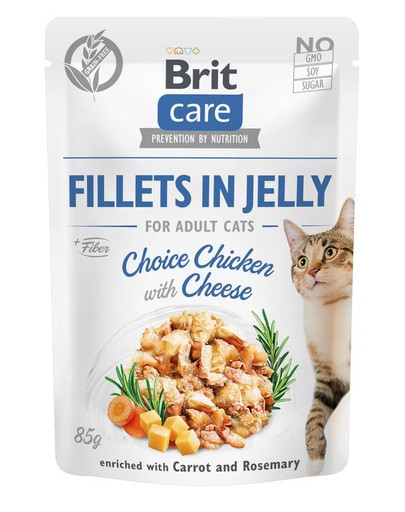BRIT Care Fillets in Jelly Choice Chicken&Cheese 24 x 85 g