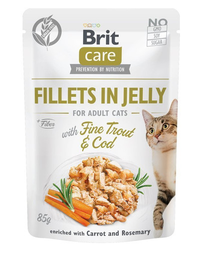 BRIT Care Fillets in Jelly with Fine Trout & Cod 24 x 85 g