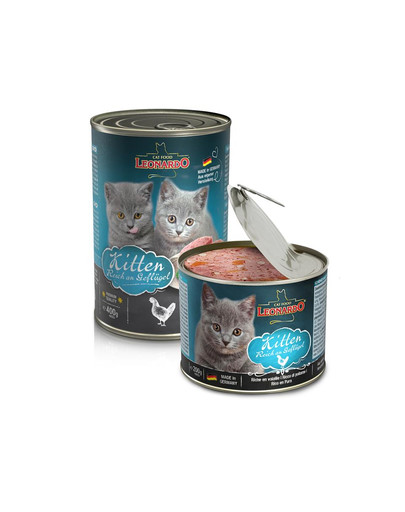 LEONARDO Kitten Quality Selection Boîtes de conserves Volaille pour chatons 6 x 200 g