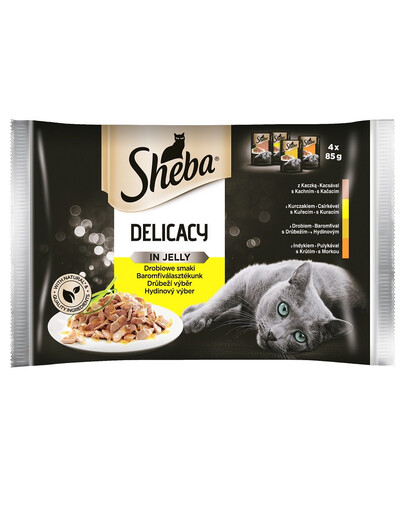 SHEBA Delicacy in Jelly Sachet d'arômes de volaille 4 x 85g