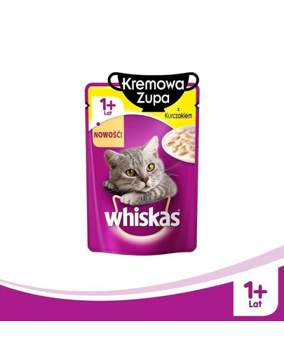 WHISKAS Soupe crémeuse au poulet 85g x28