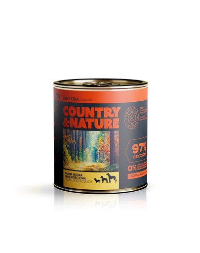 COUNTRY&NATURE Nourriture humide sans céréales venaison avec canneberge 850 g