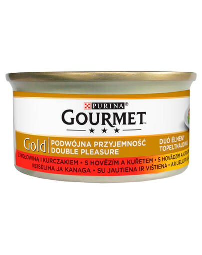 GOURMET Gold Mix avec bœuf et poulet 24x85g pâtée pour chats