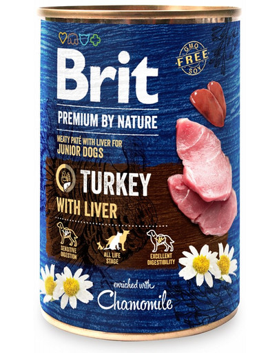 BRIT Premium by Nature Turkey with Liver 6 x 400 g