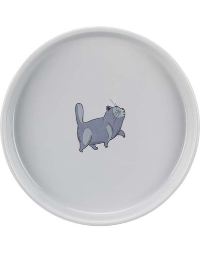 TRIXIE Gamelle en céramique pour un chat avec un motif de chat 0,6l/23cm