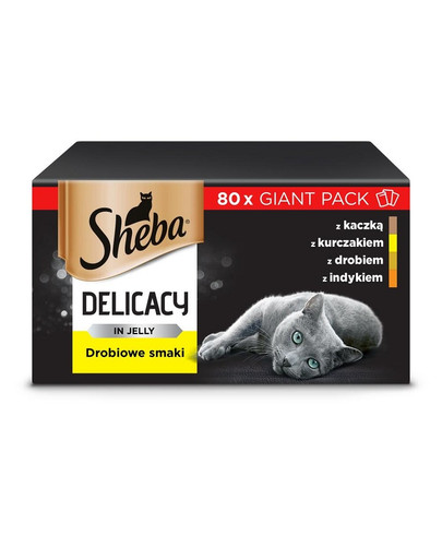 SHEBA Delicacy in Jelly 80x85g canard, poulet, volaille
