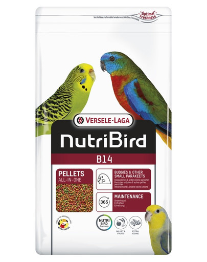VERSELE-LAGA NutriBird B14 Maintenance pellets aliment d'entretien pour perruches ondulées 800 g