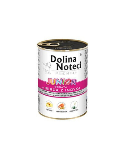 DOLINA NOTECI Premium Junior - Coeur de dinde et foie d'oie pour jeunes chiens de petite race - 400 g