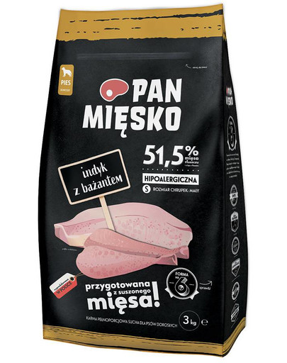 PAN MIĘSKO Dinde avec faisan pour petites races 3 kg