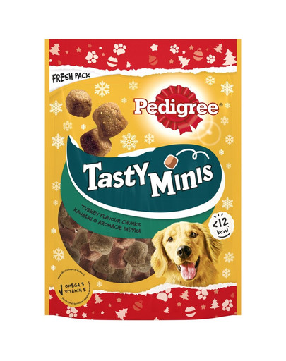 PEDIGREE Tasty Minis Friandises au goût de dinde pour chiens adultes 8 x 130 g