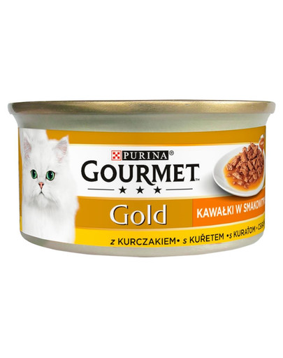 GOURMET Gold Sauce Delights avec poulet 24x85g nourriture humide pour chats