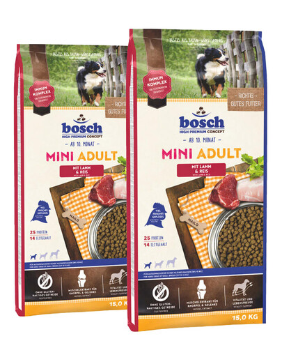 BOSCH Mini Adult agneau et riz 30 kg (2 x 15 kg)