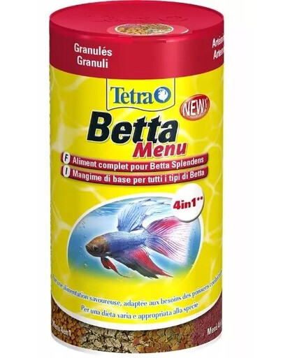 TETRA Betta Menu - 4 types de nourriture pour les poissons combattants - 100 ML