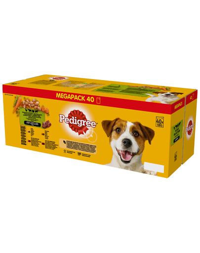 PEDIGREE Adult - nourriture humide pour chiens mélange de saveurs - 40 sachets de 100 g
