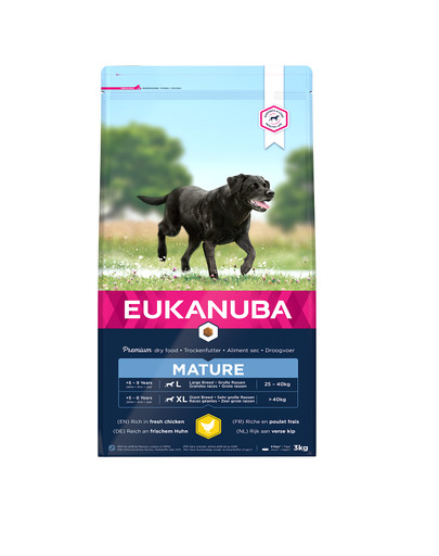 EUKANUBA - Poulet pour Chiens Séniors de Grandes Races - 3 kg