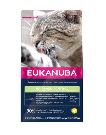 EUKANUBA - pour Chats Adultes pour réduire la formation de Boules De Poils - 2kg