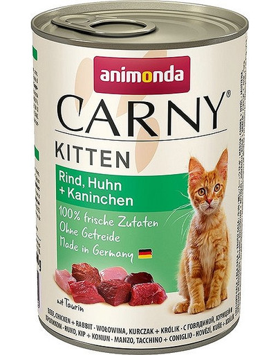 ANIMONDA Carny Can Kitten Bœuf/Poulet/Rois 400 g