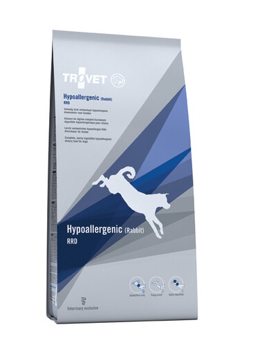TROVET Hypoallergenic Rabbit RRD Dog - viande de lapin pour chiens avec des sensibilités alimentaires - 3 kg