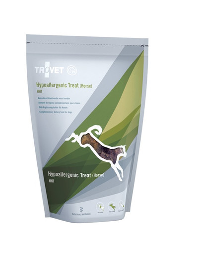 TROVET Hypoallergenic Treat Horse HHT Dog -  friandise fonctionnelle au cheval pour chiens adultes souffrant d'intolérance alimentaire - 250 g