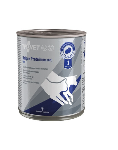 TROVET Unique Protein Rabbit UPH Dog&Cat - Nourriture humide pour chiens/chats au lapin - 800 g