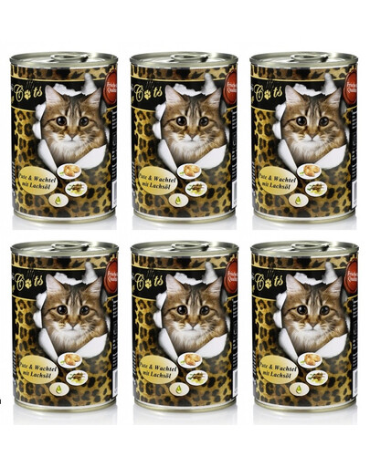 O'CANIS - Nourriture humide à base de dinde, de caille et huile de saumon - 6x400 g