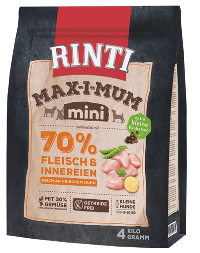 RINTI MAX-I-MUM Mini Adult Chicken - avec poulet pour petites races - 4 kg