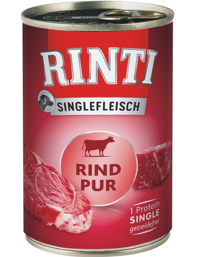 RINTI Singlefleisch Beef Pure - nourriture monoprotéinée au boeuf - 400 g