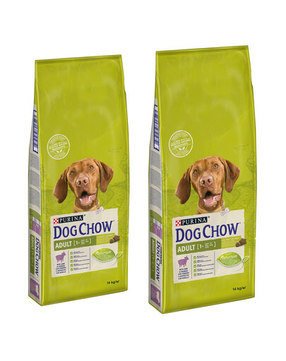 PURINA Dog Chow Adult Lamb Croquettes pour chiens avec de l'agneau 28 kg (2x14 kg)