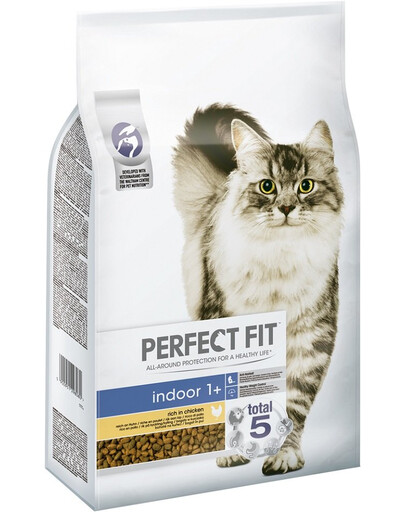 PERFECT FIT Indoor 1+Croquettes riche en poulet pour les chats adultes habitante exclusivement à l'intérieur 7 kg