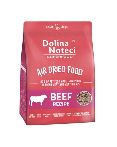 DOLINA NOTECI Superfood Air Dried Beef Aliment séché à l'air avec bœuf pour chiens adultes 1 kg