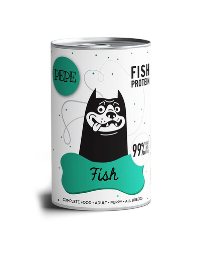 PAKA ZWIERZAKA PEPE Fish 99% 400 g - nourriture monoprotéinée au poisson