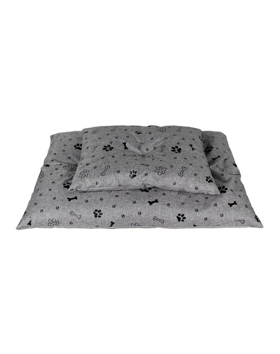 PET IDEA Coussin pour lit de chien XL 100 x 80 cm gris