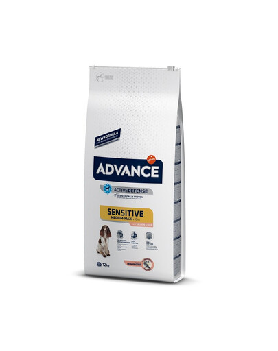 ADVANCE Sensitive Salmon & Rice 12kg avec du saumon pour les chiens présentant des sensibilités alimentaires
